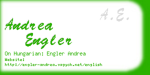 andrea engler business card